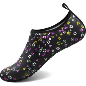 imageWater Shoes for Women Men QuickDry Aqua Socks Swim Beach Barefoot Yoga Exercise Wear Sport Accessories Pool Camping Must Haves Adult Youth SizeColorful Small Flower