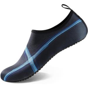 imageWater Shoes for Women Men QuickDry Aqua Socks Swim Beach Barefoot Yoga Exercise Wear Sport Accessories Pool Camping Must Haves Adult Youth SizeNblue Cross