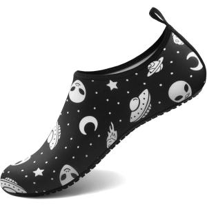 imageWater Shoes for Women Men QuickDry Aqua Socks Swim Beach Barefoot Yoga Exercise Wear Sport Accessories Pool Camping Must Haves Adult Youth SizePlanet Alien Black
