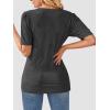 imageATHMILE Summer Tops for Women 2025 Short Sleeve V Neck Sweaters Dressy Casual Blouses Lightweight Thin Knit Fashion ShirtsDark Grey
