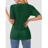 imageATHMILE Summer Tops for Women 2025 Short Sleeve V Neck Sweaters Dressy Casual Blouses Lightweight Thin Knit Fashion ShirtsGreen