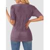 imageATHMILE Summer Tops for Women 2025 Short Sleeve V Neck Sweaters Dressy Casual Blouses Lightweight Thin Knit Fashion ShirtsGrey Purple