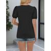 imageATHMILE Womens Cute Summer Tops Puff Short Sleeve Shirts Dressy Blouses Trendy Business Casual OutfitsBlack