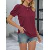 imageATHMILE Womens Cute Summer Tops Puff Short Sleeve Shirts Dressy Blouses Trendy Business Casual OutfitsWinered