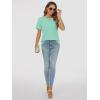 imageATHMILE Womens Tops Crewneck Short Sleeve Tees Trendy Lightweight Soft Casual Summer T Shirts 2025Aqua
