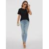 imageATHMILE Womens Tops Crewneck Short Sleeve Tees Trendy Lightweight Soft Casual Summer T Shirts 2025Black