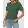 imageATHMILE Womens Tops Crewneck Short Sleeve Tees Trendy Lightweight Soft Casual Summer T Shirts 2025Green