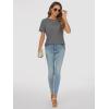 imageATHMILE Womens Tops Crewneck Short Sleeve Tees Trendy Lightweight Soft Casual Summer T Shirts 2025Grey
