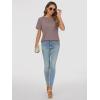 imageATHMILE Womens Tops Crewneck Short Sleeve Tees Trendy Lightweight Soft Casual Summer T Shirts 2025Grey Purple