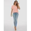 imageATHMILE Womens Tops Crewneck Short Sleeve Tees Trendy Lightweight Soft Casual Summer T Shirts 2025Pink