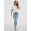 imageATHMILE Womens Tops Crewneck Short Sleeve Tees Trendy Lightweight Soft Casual Summer T Shirts 2025White