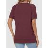 imageATHMILE Womens Tops Crewneck Short Sleeve Tees Trendy Lightweight Soft Casual Summer T Shirts 2025Wine Red