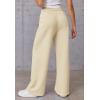 imageATHMILE Womens Wide Leg Sweatpants High Waisted Baggy Pants Fashion Teen Girl Drawstring Athletic JoggersApricot