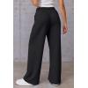 imageATHMILE Womens Wide Leg Sweatpants High Waisted Baggy Pants Fashion Teen Girl Drawstring Athletic JoggersBlack