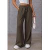 imageATHMILE Womens Wide Leg Sweatpants High Waisted Baggy Pants Fashion Teen Girl Drawstring Athletic JoggersCoffee