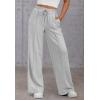 imageATHMILE Womens Wide Leg Sweatpants High Waisted Baggy Pants Fashion Teen Girl Drawstring Athletic JoggersGrey