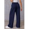 imageATHMILE Womens Wide Leg Sweatpants High Waisted Baggy Pants Fashion Teen Girl Drawstring Athletic JoggersNavy