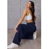 imageATHMILE Womens Wide Leg Sweatpants High Waisted Baggy Pants Fashion Teen Girl Drawstring Athletic JoggersNavy