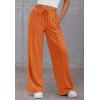imageATHMILE Womens Wide Leg Sweatpants High Waisted Baggy Pants Fashion Teen Girl Drawstring Athletic JoggersOrange