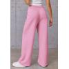 imageATHMILE Womens Wide Leg Sweatpants High Waisted Baggy Pants Fashion Teen Girl Drawstring Athletic JoggersPink