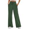 imageATHMILE Womens Wide Leg Sweatpants High Waisted Baggy Pants Fashion Teen Girl Drawstring Athletic JoggersXmas Green