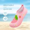 imageATHMILE Toddler Water Shoes for Kids Boys GirlsSwim Quick Dry Aqua Socks Little Kid Baby Youth Children NonSlip for Beach Pool Outdoor Sports WalkingPink Strawberry