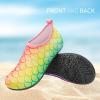 imageATHMILE Toddler Water Shoes for Kids Boys GirlsSwim Quick Dry Aqua Socks Little Kid Baby Youth Children NonSlip for Beach Pool Outdoor Sports WalkingRainbow Scales