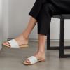 imageATHMILE Womens Sandals One Band Slipon Open Toe Flats Summer Dress Slides Sandals for Casual Party Wedding BeachBeige