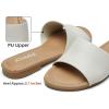 imageATHMILE Womens Sandals One Band Slipon Open Toe Flats Summer Dress Slides Sandals for Casual Party Wedding BeachBeige