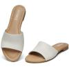 imageATHMILE Womens Sandals One Band Slipon Open Toe Flats Summer Dress Slides Sandals for Casual Party Wedding BeachBeige
