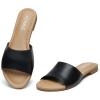 imageATHMILE Womens Sandals One Band Slipon Open Toe Flats Summer Dress Slides Sandals for Casual Party Wedding BeachBlack