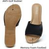 imageATHMILE Womens Sandals One Band Slipon Open Toe Flats Summer Dress Slides Sandals for Casual Party Wedding BeachBlack