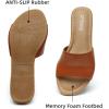 imageATHMILE Womens Sandals One Band Slipon Open Toe Flats Summer Dress Slides Sandals for Casual Party Wedding BeachBrown
