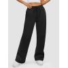 imageATHMILE Womens Sweatpants 2025 Baggy Wide Fleece Lined Straight Leg PantsBlack
