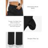 imageATHMILE Womens Sweatpants 2025 Baggy Wide Fleece Lined Straight Leg PantsBlack