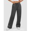 imageATHMILE Womens Sweatpants 2025 Baggy Wide Fleece Lined Straight Leg PantsBlack Grey