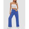 imageATHMILE Womens Sweatpants 2025 Baggy Wide Fleece Lined Straight Leg PantsBlue