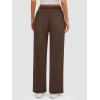 imageATHMILE Womens Sweatpants 2025 Baggy Wide Fleece Lined Straight Leg PantsBrown