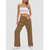 imageATHMILE Womens Sweatpants 2025 Baggy Wide Fleece Lined Straight Leg PantsCoffee Grey