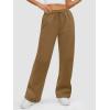 imageATHMILE Womens Sweatpants 2025 Baggy Wide Fleece Lined Straight Leg PantsCoffee Grey