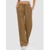 imageATHMILE Womens Sweatpants 2025 Baggy Wide Fleece Lined Straight Leg PantsCoffee Grey