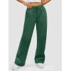 imageATHMILE Womens Sweatpants 2025 Baggy Wide Fleece Lined Straight Leg PantsDark Green