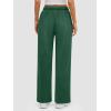 imageATHMILE Womens Sweatpants 2025 Baggy Wide Fleece Lined Straight Leg PantsDark Green