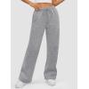 imageATHMILE Womens Sweatpants 2025 Baggy Wide Fleece Lined Straight Leg PantsDark Grey
