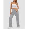 imageATHMILE Womens Sweatpants 2025 Baggy Wide Fleece Lined Straight Leg PantsDark Grey