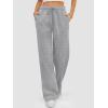imageATHMILE Womens Sweatpants 2025 Baggy Wide Fleece Lined Straight Leg PantsDark Grey