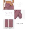 imageATHMILE Womens Sweatpants 2025 Baggy Wide Fleece Lined Straight Leg PantsDark Pink
