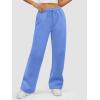 imageATHMILE Womens Sweatpants 2025 Baggy Wide Fleece Lined Straight Leg PantsGray Blue