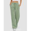 imageATHMILE Womens Sweatpants 2025 Baggy Wide Fleece Lined Straight Leg PantsGray Green