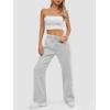 imageATHMILE Womens Sweatpants 2025 Baggy Wide Fleece Lined Straight Leg PantsGrey
